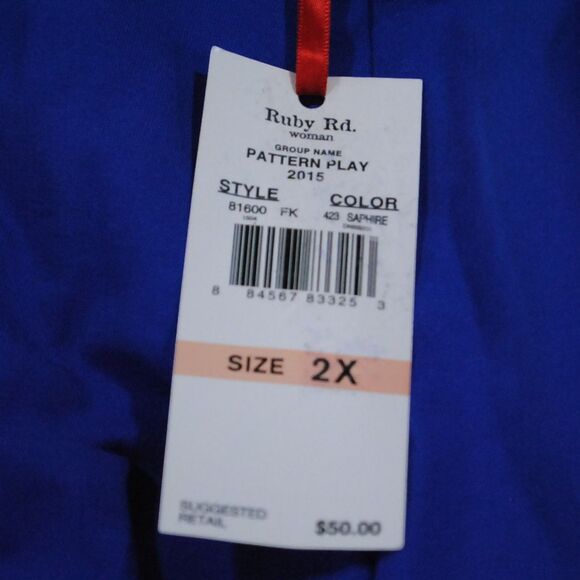 Ruby Rd Pattern Play Blue Pant 2XL - Picture 4 of 5